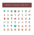 beauty salon icons set with filled outline style vector image vector image