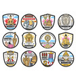 buddhism religion icons and symbols vector image vector image