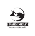 farm animals label vector image vector image