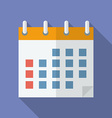 icon of calendar flat style vector image