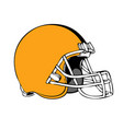 simple american football helmet on white vector image
