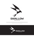 swallow logo icon design vector image