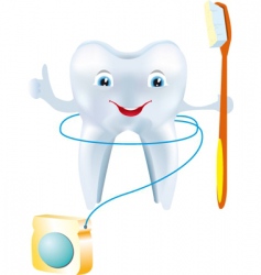Tooth floss Royalty Free Vector Image - VectorStock