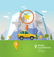 traveling by car vector image