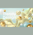 abstract background with 3d geometric shapes vector image vector image