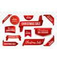christmas sale tags banner vector image vector image