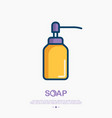 dispenser for gel or foam soap thin line icon vector image