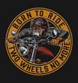 motorcycle vintage round logotype vector image vector image