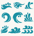 water design elements sea wave icon ocean symbol vector image