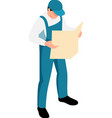 worker isometric vector image vector image