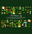 st patrick day shamrock irish leprechaun and gold vector image vector image