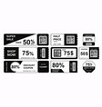 black and white tickets set vector image