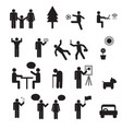sign of people life setfamily group work human vector image