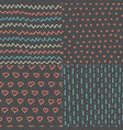 abstract handdrawn seamless patterns set simple vector image