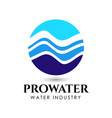 water wave logo template design vector image
