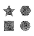 fingerprint different forms vector image vector image