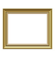 golden vintage style frame isolated on white vector image vector image