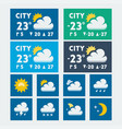 weather widget flat style vector image vector image