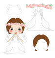 bride wedding dress costume vector image