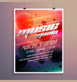 music party event flyer with colorful background vector image