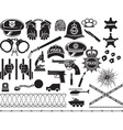 police icons vector image