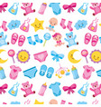 baby shower boy and girl decoration seamless vector image