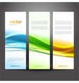 collection banners modern wave design vector image vector image