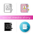 contact book icon personal diary business vector image