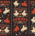 rodeo show colorful seamless pattern vector image