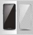 smartphone and screen protector glass cover vector image