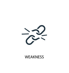 Weakness icon simple element Royalty Free Vector Image