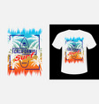 california surf print t-shirt vector image