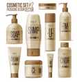 cosmetic brand template realistic bottle set vector image vector image