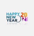 happy 2021 new year card in paper style for your vector image vector image