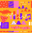 music app cartoon icon seamless pattern vector image vector image