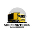 cargo and shipping truck logo vector image vector image