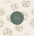 chocolate chip cookie seamless pattern vector image
