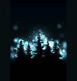 christmas greeting card - silhouettes vector image