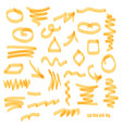 marker swirls highlighter or felt pen drawing vector image