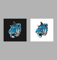 tiger head hand drawn sketch sticker design vector image vector image