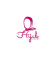 abaya hijab veil on pink color logo ideas vector image