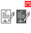 contract line and glyph icon vector image
