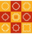 set of abstract hipster emblems logo frames vector image