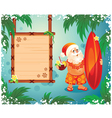 santa background vector image vector image