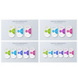 set of contemporary minimalist infographic vector image vector image