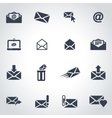 black email icon set vector image