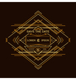 wedding invitation card - art deco vintage style vector image