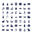 49 bath icons vector image vector image