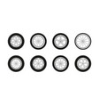 car wheel tire with rim icon of sport auto vector image
