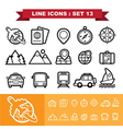 line icons set 13 vector image vector image